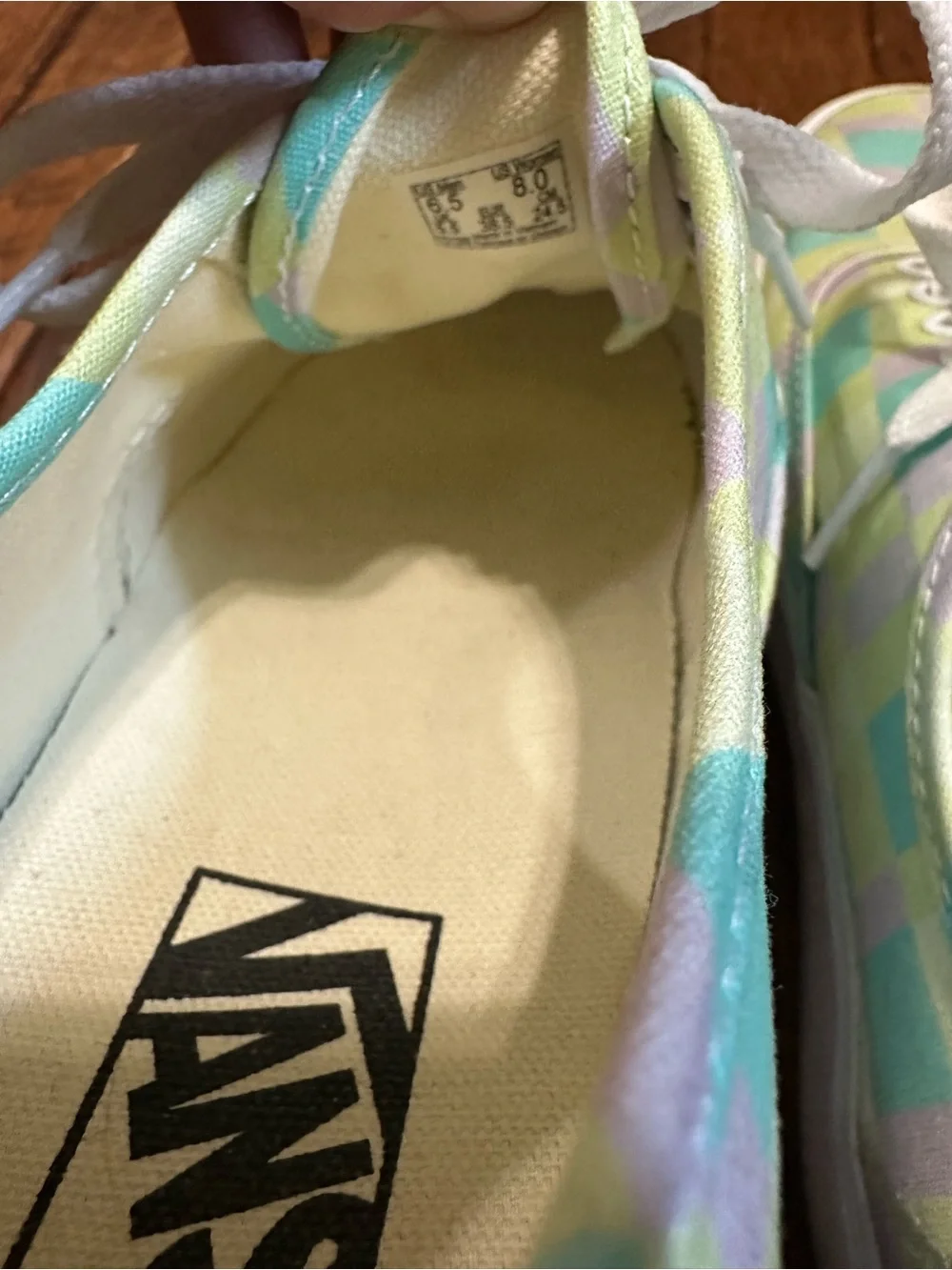 VANS Authentic Platform Shoes Pastel Picnic Multi Canvas Women Size 8